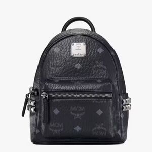 MCM Studded Black Backpack Size X Mini